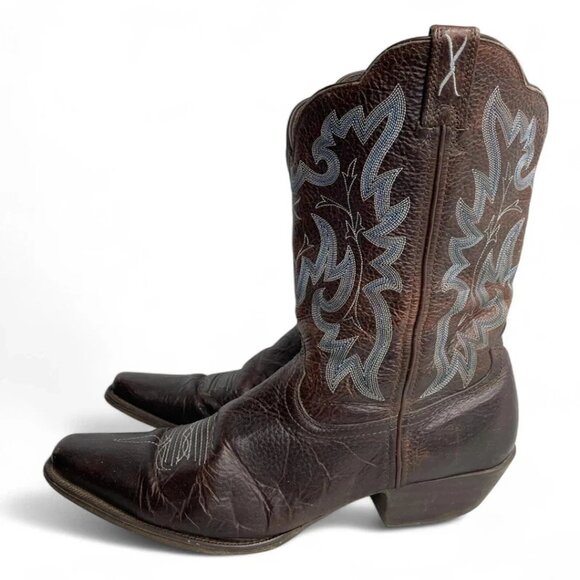 Twisted X Brown Leather Embroidered Cowgirl Western Cowboy Boots Women's 10 B - Picture 12 of 12